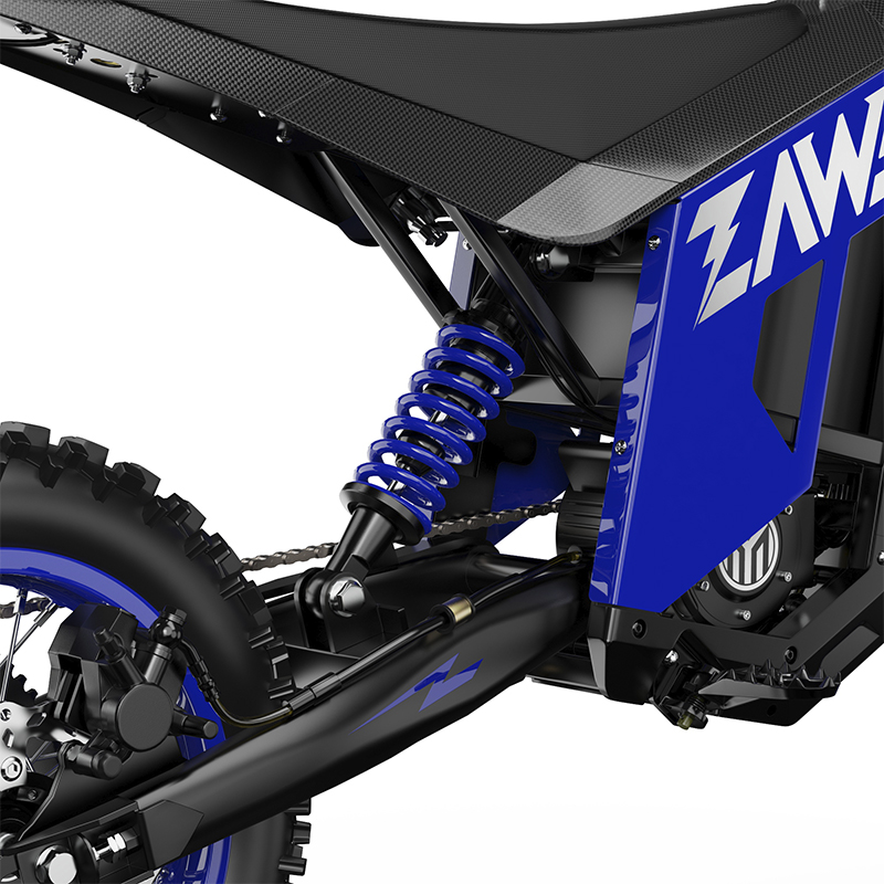 Zawes GT1 Offroad Elektro Dirt Bike mit 5400W Motor, 60V 28Ah Batterie, 80 km/h Höchstgeschwindigkeit, 90 km Reichweite und 14"/12" Reifen