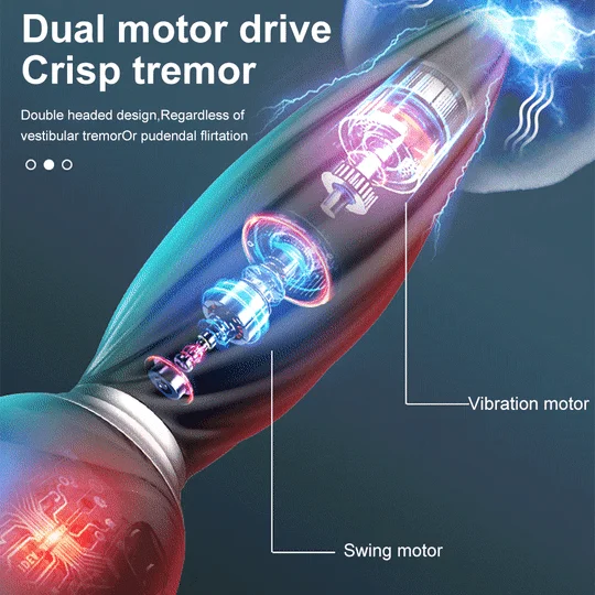 👑7 Vibrating & 7 Head Rotating Remote Prostate Anal Butt Plug