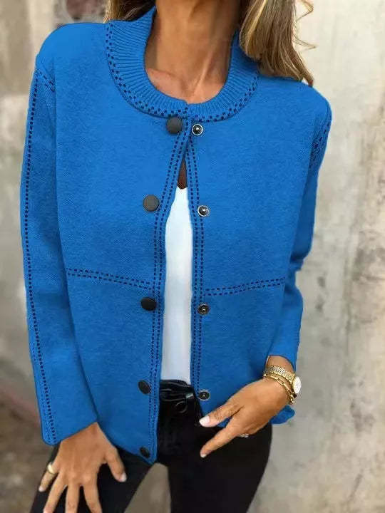 Hazel Blues® | Button Up Long Sleeve Cardigan