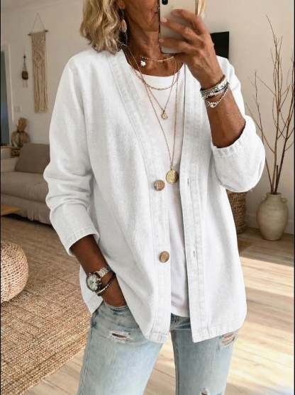 NEW ARRIVAL🔥 50% OFF | Boutique-Style Luxe Cotton Denim Jacket