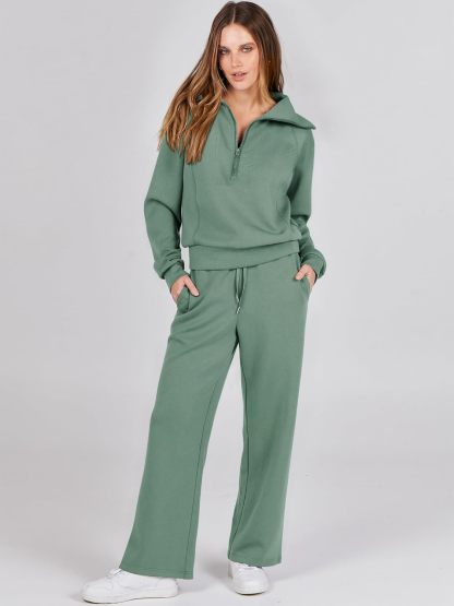 2024 Fall Trendy Outfits Oversized Two Piece Sweatsuit