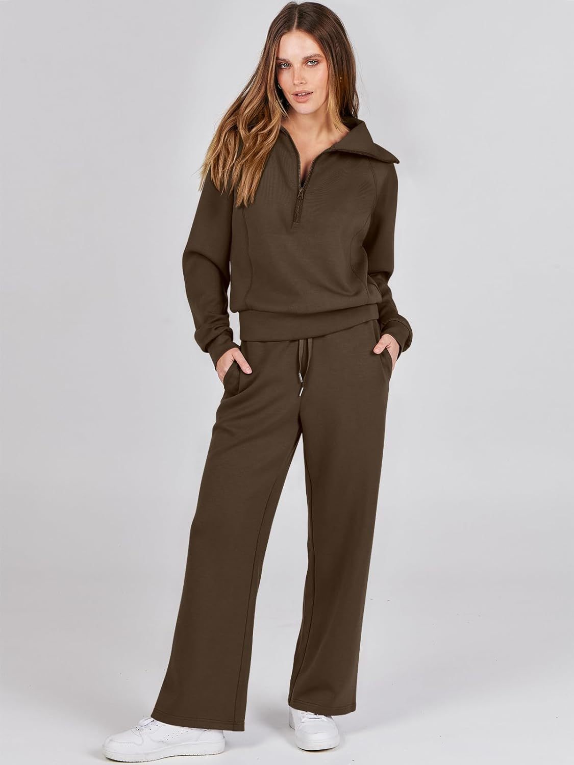2024 Fall Trendy Outfits Oversized Two Piece Sweatsuit