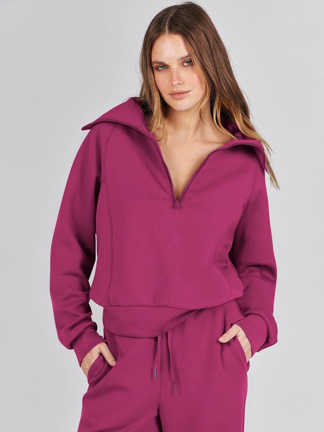 2024 Fall Trendy Outfits Oversized Two Piece Sweatsuit