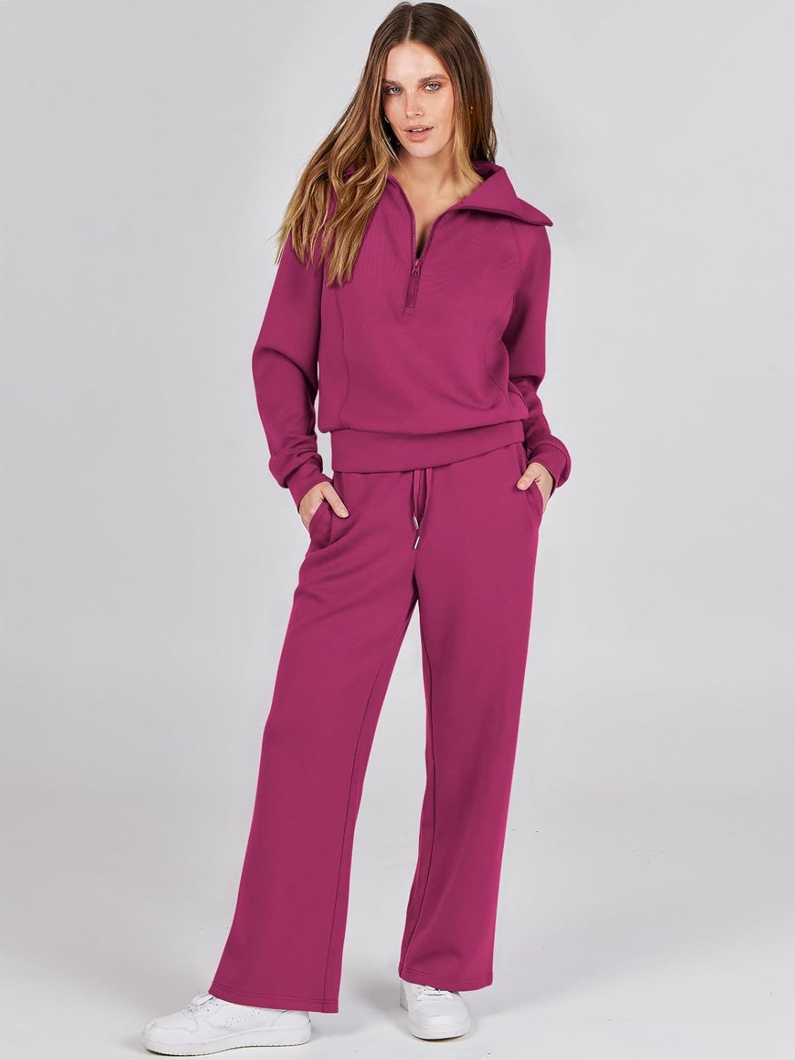 2024 Fall Trendy Outfits Oversized Two Piece Sweatsuit