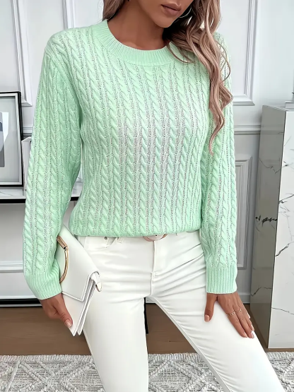 50% OFF Today | Classic Cable Knit Sweater – Loose Fit