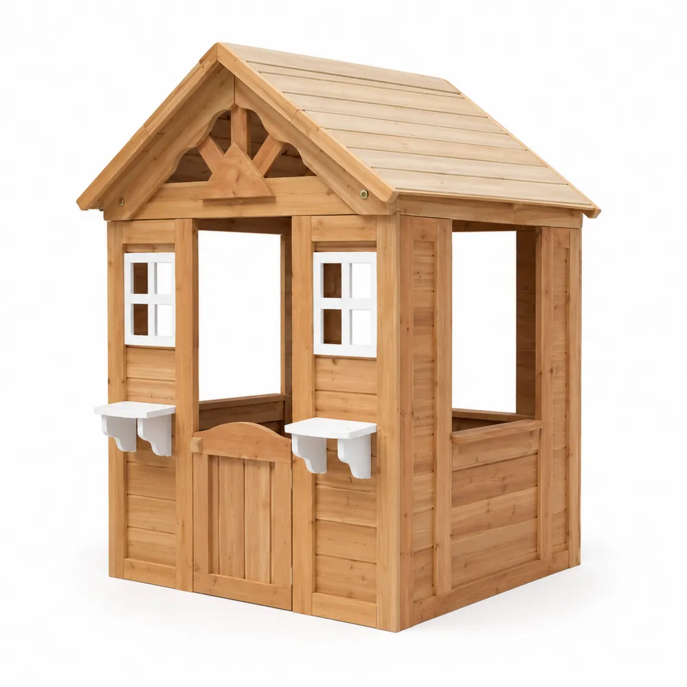 Casetta da gioco in legno per bambini 123x110x150 cm