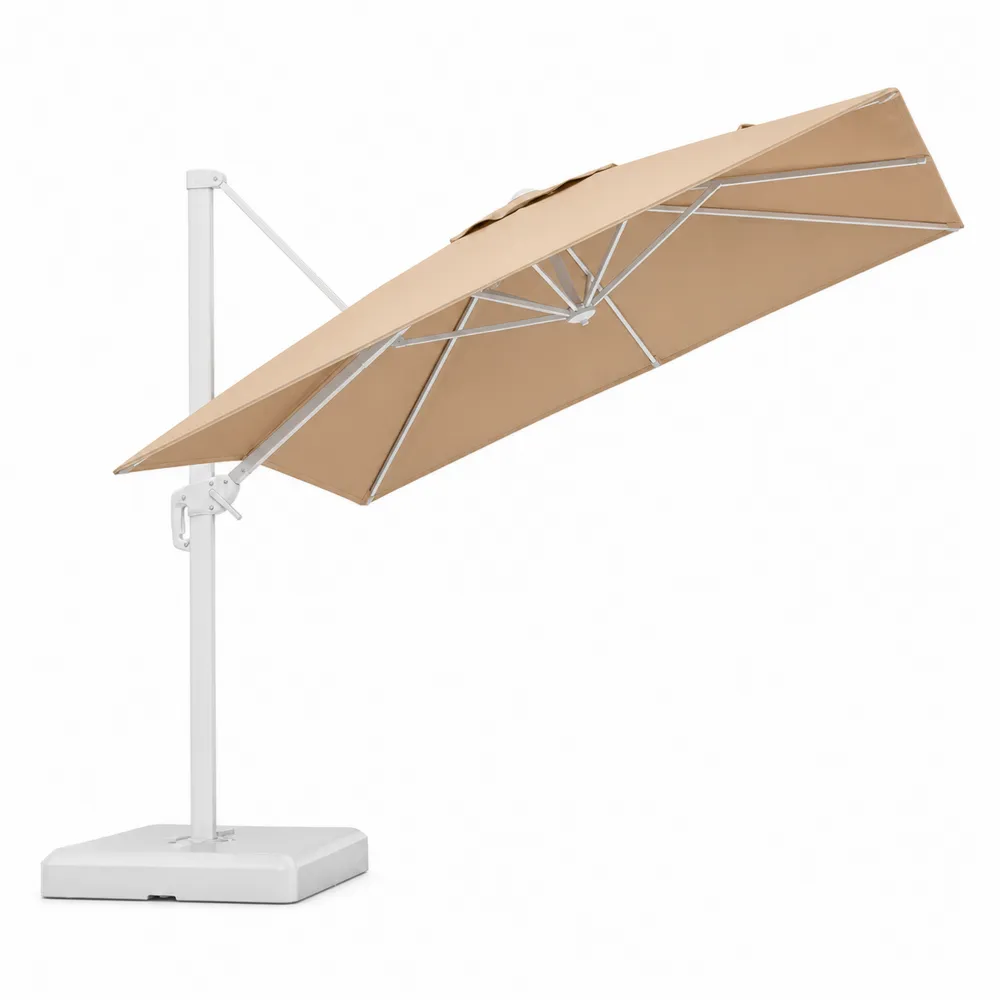 Ombrellone in alluminio e poliestere beige 3m