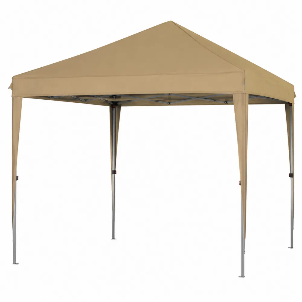 Gazebo pieghevole 3x3m in acciaio e poliestere Beige