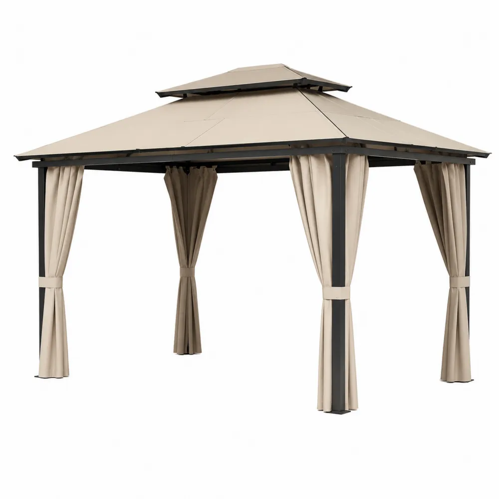 Gazebo in Acciaio e Poliestere 3x3 m