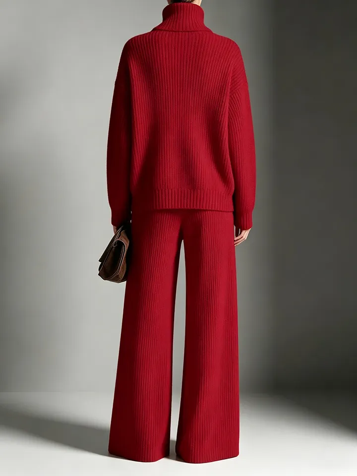 Women's Cozy Cardigan Sweater and Pants Two-Piece Set