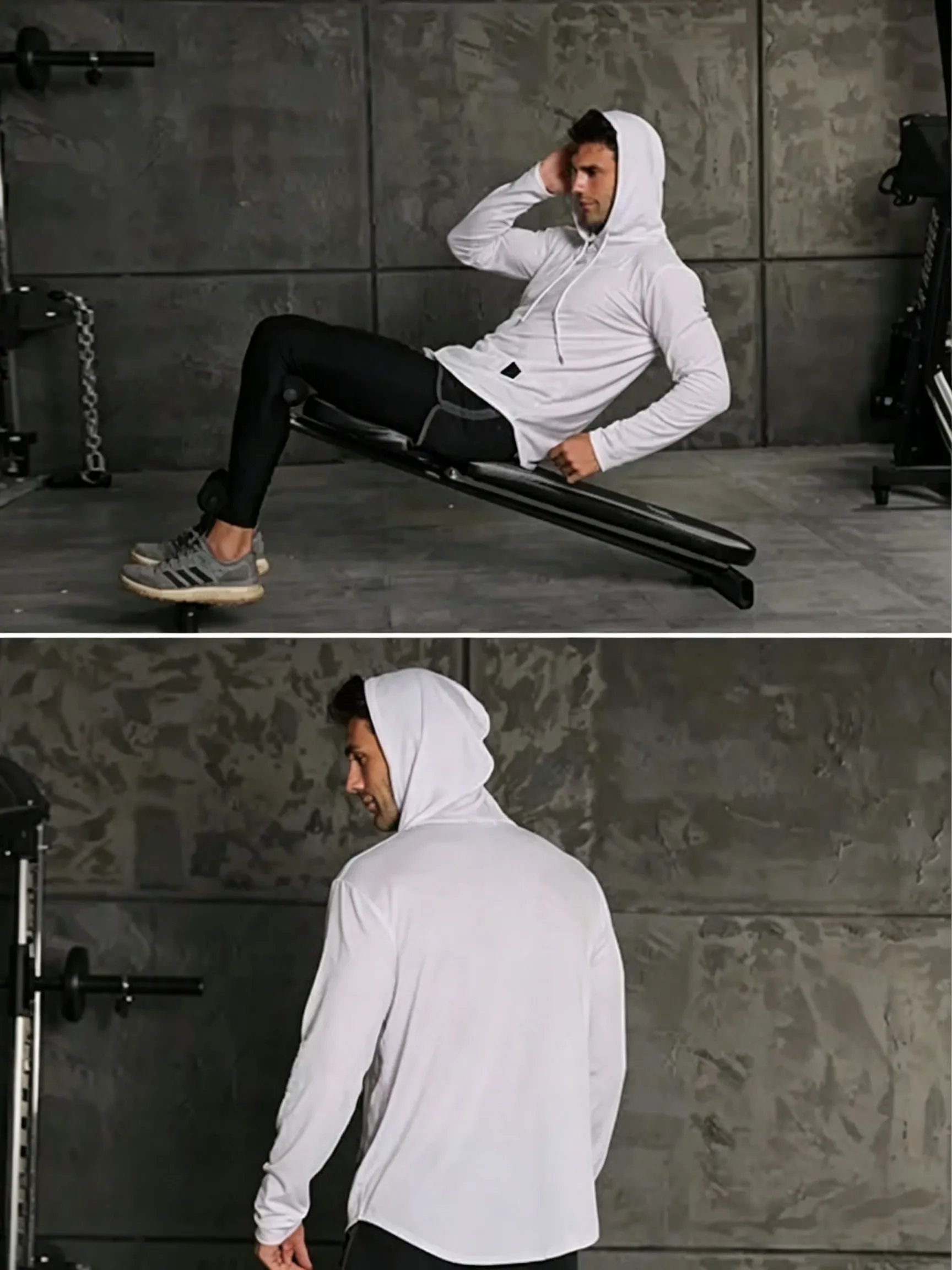Men's Textured Solid Color High Quality Pullover Hoodies Soft Breathable