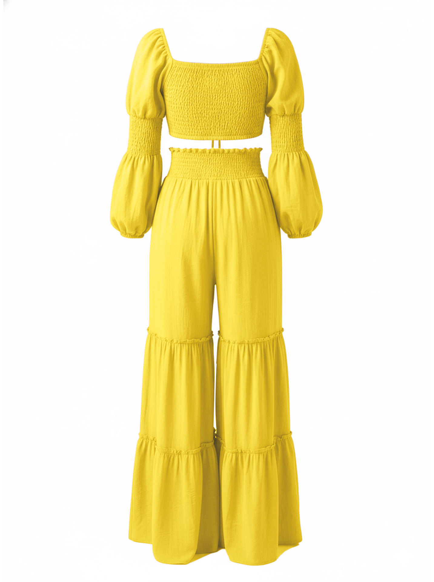 Women’s Crop Top and Flared Pants Set