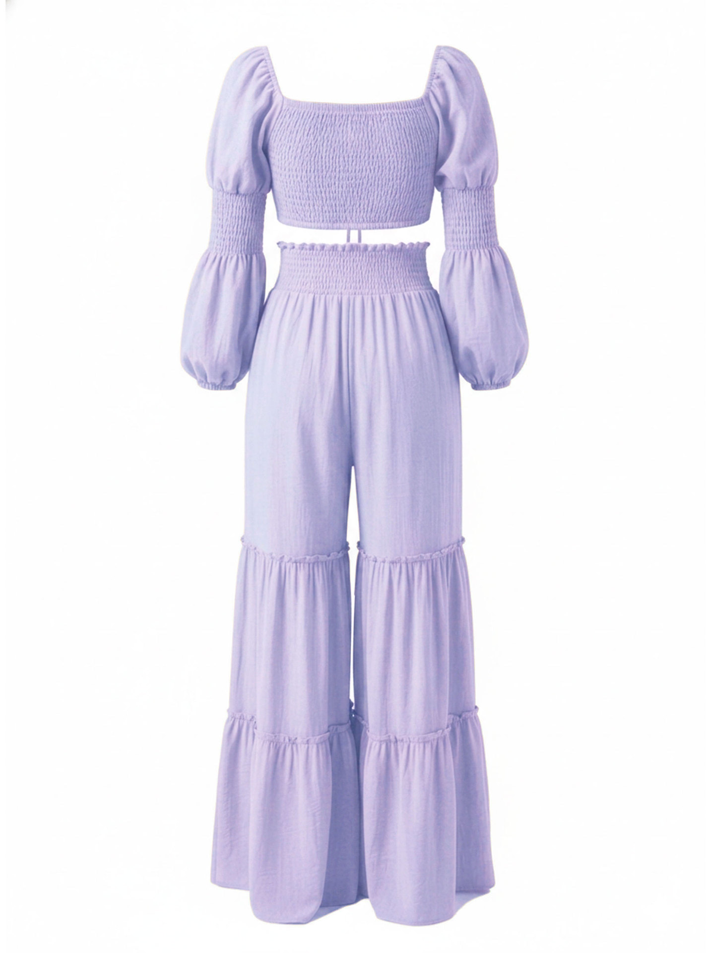 Women’s Crop Top and Flared Pants Set