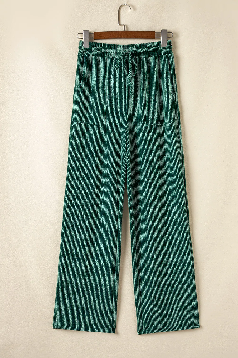 🎄2025 Cozy Christmas Homewear JOLLY Corded Long Sleeve Top and Pockets Pants Set