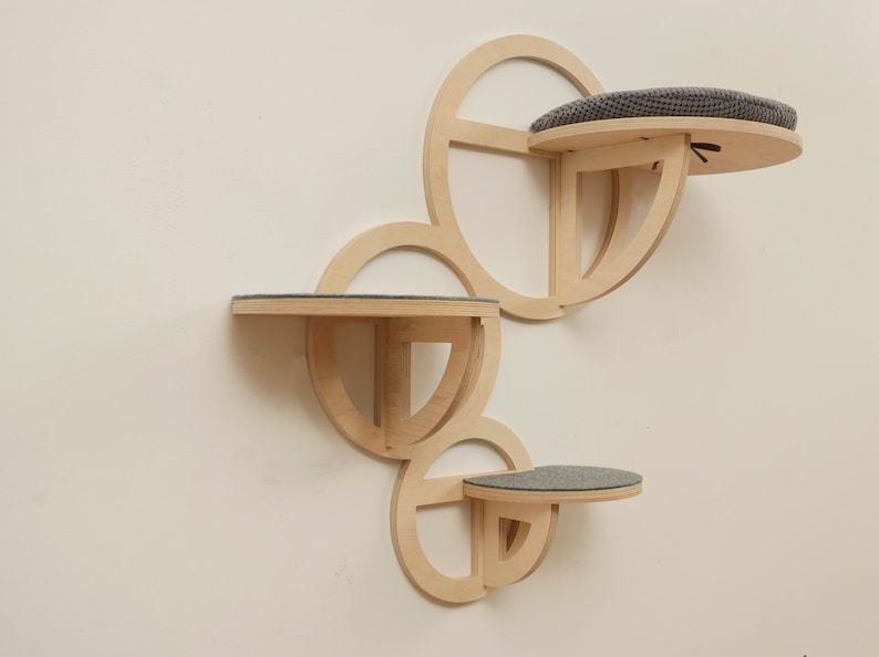 Étagère Bubble Cat avec marches : mobilier mural d'escalade moderne
