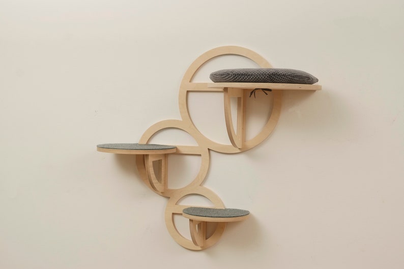 Étagère Bubble Cat avec marches : mobilier mural d'escalade moderne