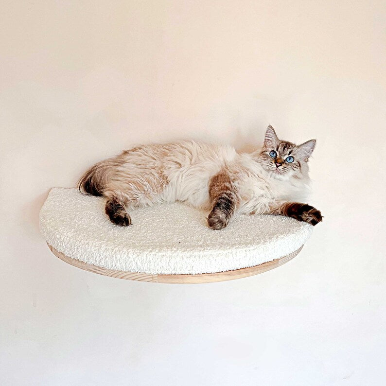 Étagères pour chats, 4 COULEURS DE BOIS, Étagères murales pour chats, Lit pour chats, Meubles muraux pour chats