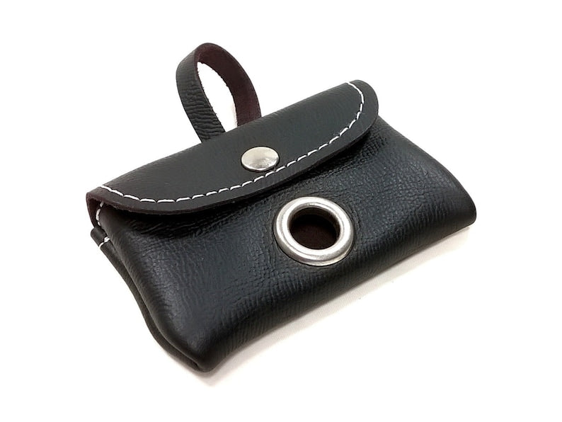 Porte-sac à crottes pour chien cuir marron style classique