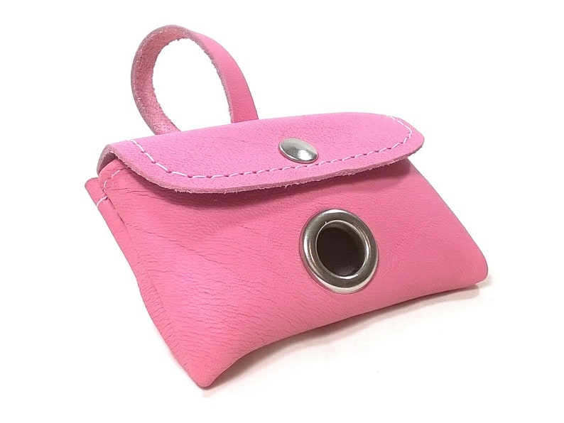 Porte-sac à crottes pour chien cuir marron style classique