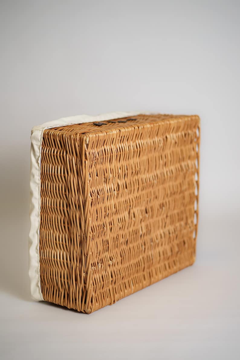 Panier en osier pour animal avec oreiller coton 60x50 cm