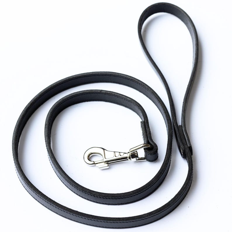 Laisse en cuir tressé fauve souple et extensible pour chien
