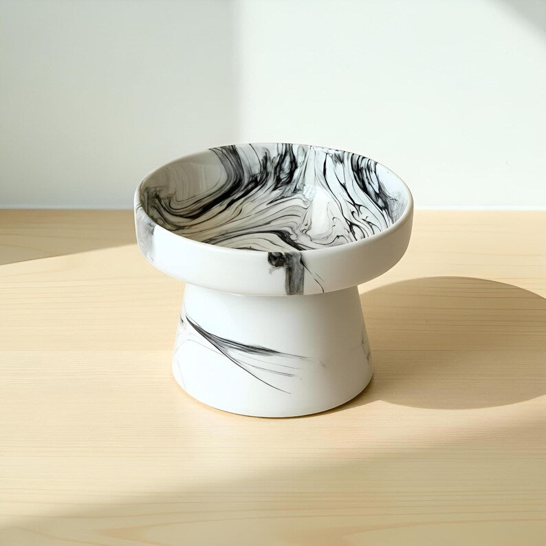 Gamelle pour animal en céramique minimaliste moderne surélevée pour chat et petit chien