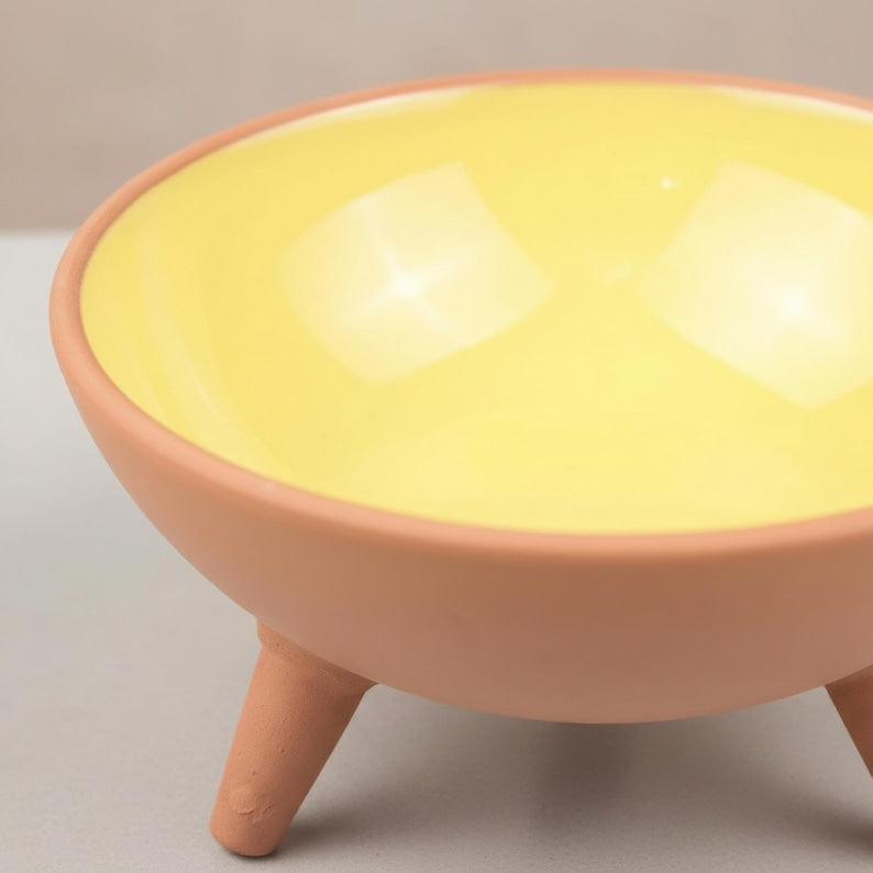 Gamelle pour animal en céramique sur trépied moderne surélevée pour chat et chien
