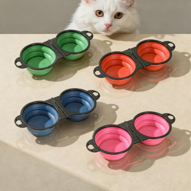 Gamelle pliable portable extérieure pour chiens et chats, bol d’eau