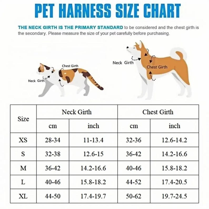Harnais respirant réglable avec laisse pour chien ou chat