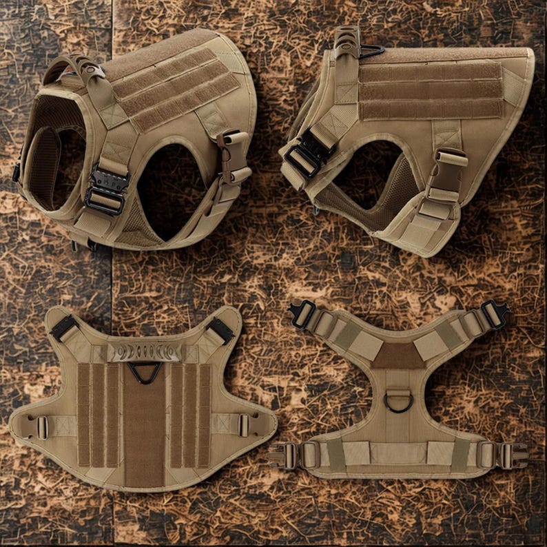 Harnais militaire tactique pour chiens de grande et moyenne taille, gilet de dressage pour berger allemand et malinois, chasse, accessoires d'extérieur pour chiens