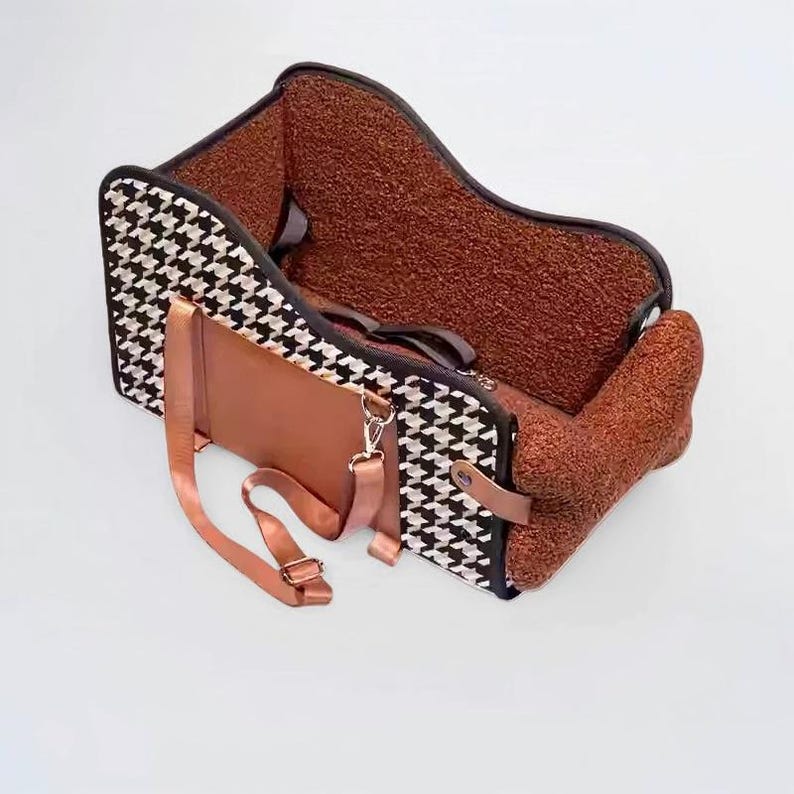 Coussin de sécurité portable pour lit de chien en voiture, siège de console pour animaux de compagnie
