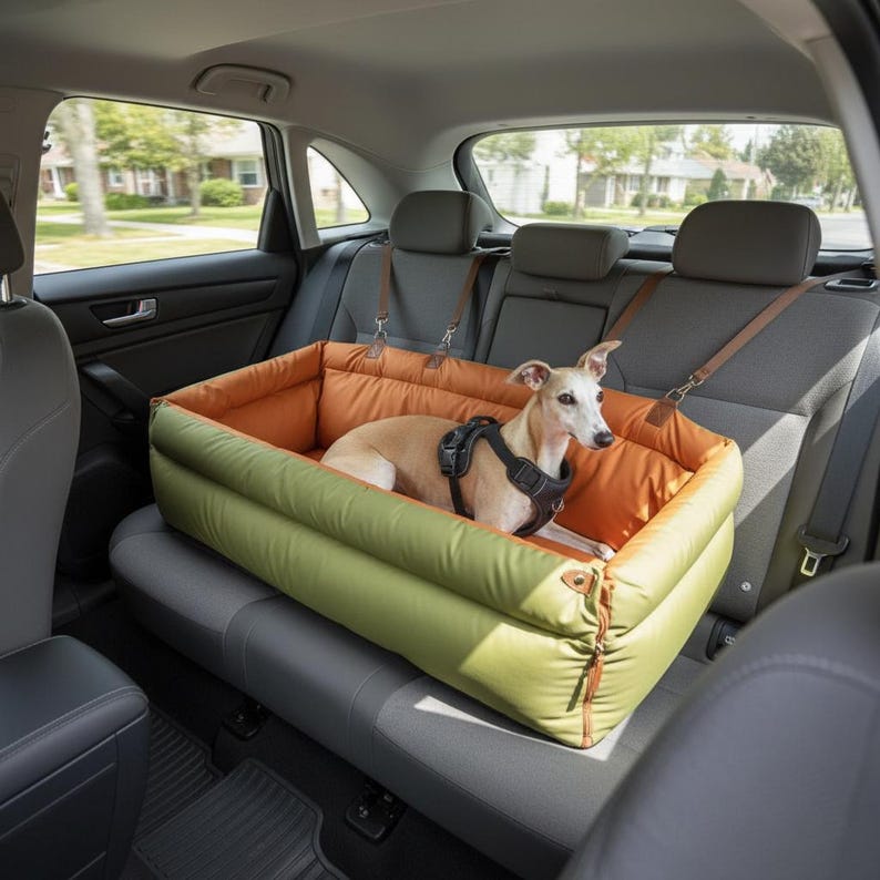 Siège d'auto pour animal en similicuir luxe pour chien et chat