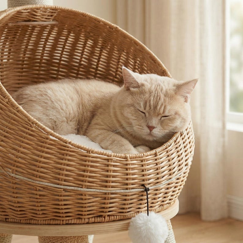 Panier en osier tour arbre à chat dinosaure avec griffoirs sisal