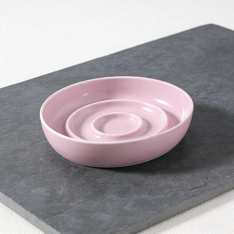 Gamelle anti-glouton en céramique avec bol puzzle anti-déglutition