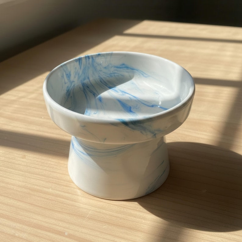 Gamelle pour animal en céramique minimaliste moderne surélevée pour chat et petit chien