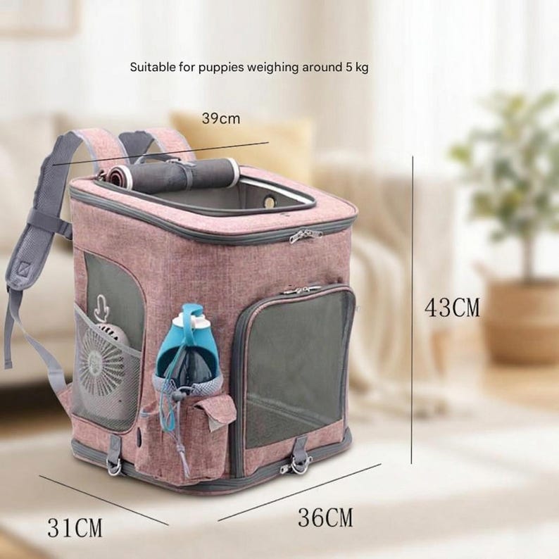 Sac de voyage pour animal approuvé avion, sac à dos respirant chats et chiens