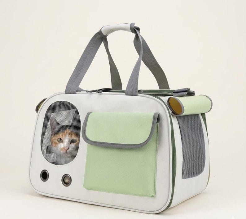 Sac de voyage pour animal portable en tissu Oxford pour chats et chiens