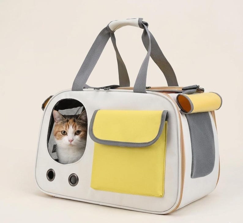 Sac de voyage pour animal portable en tissu Oxford pour chats et chiens