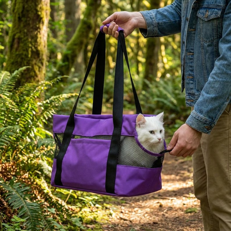 Sac de voyage pour animal Oxford résistant à l’eau avec clip de sécurité