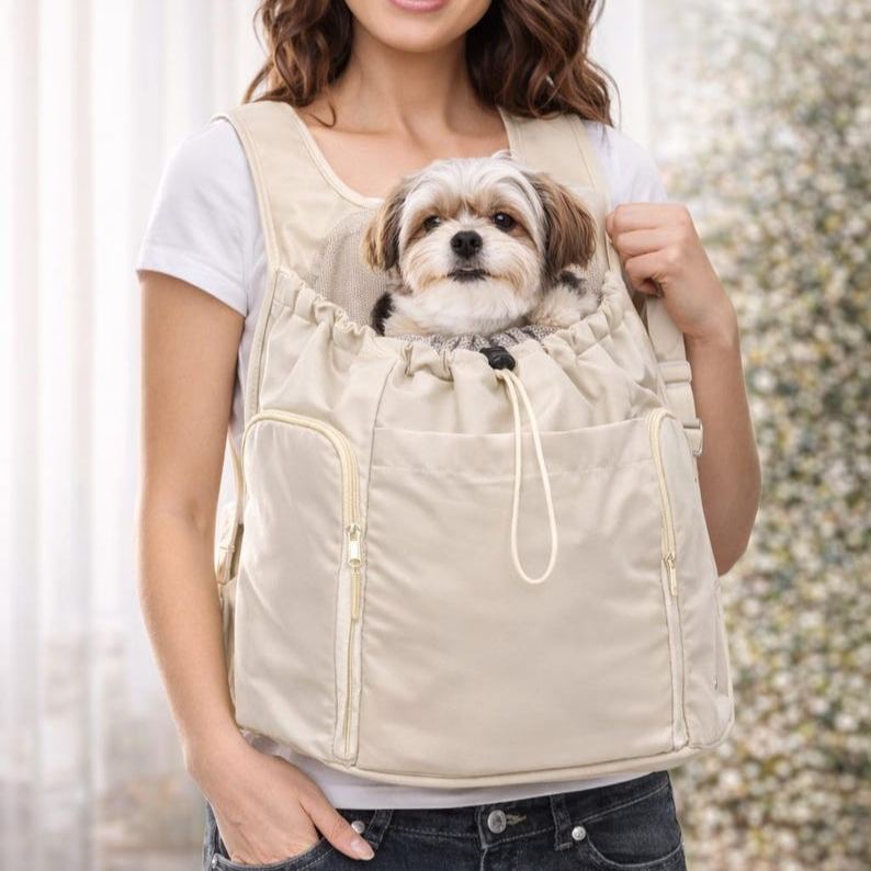 Sac de voyage pour animal à dos avant respirant pour chats et petits chiens