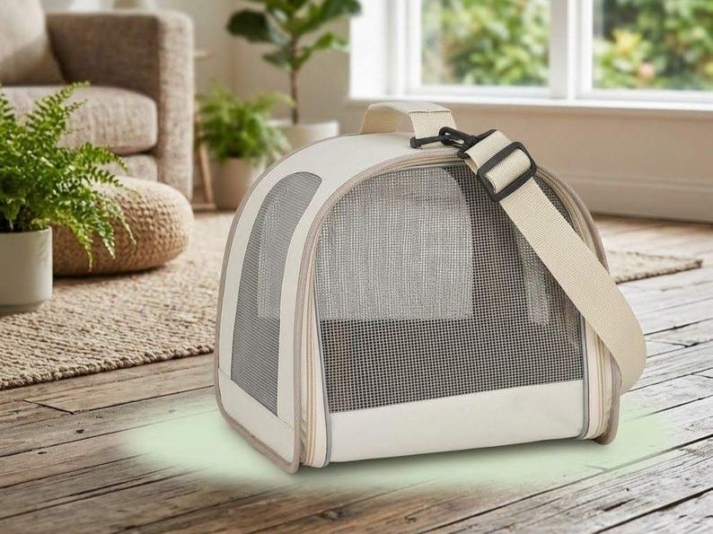 Sac de voyage pour animal pliable en filet respirant pour petits animaux