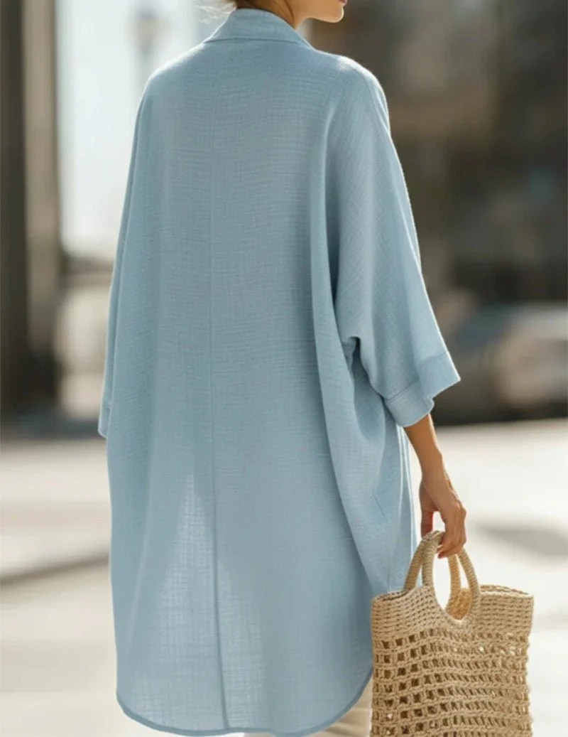 Casual Loose Linen Blend Kimono Jacket Camisole Set Comfort Fit Elegant Two Piece Matching Loungewear Set