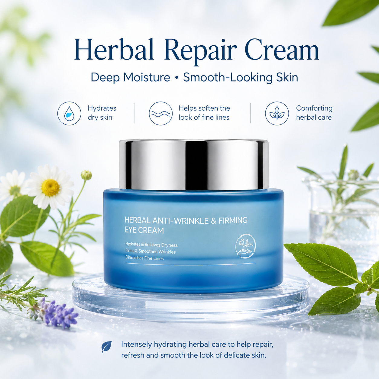 LUMAZO Herbal Firming Eye Cream - Deep Hydrating Anti-Aging Eye Moisturizer to Smooth Wrinkles & Plump Delicate Skin