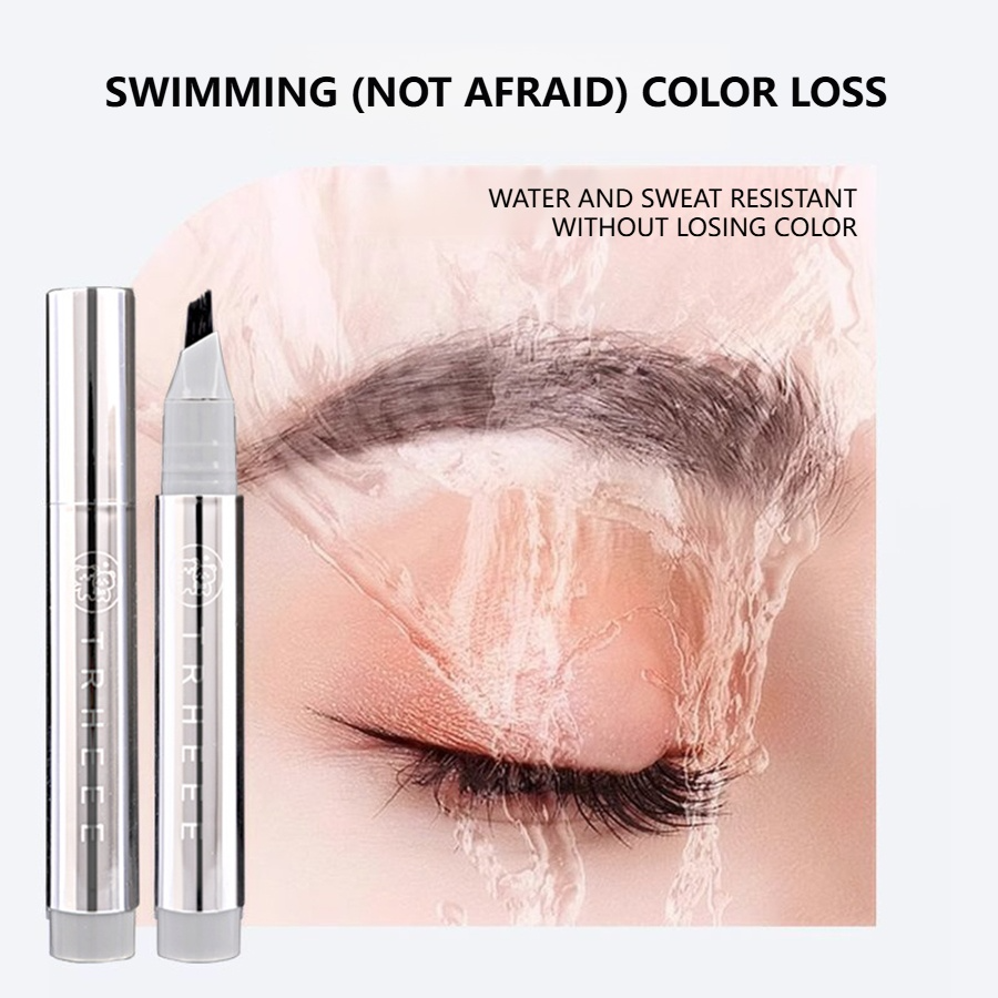Multi-Prong Plush Eyebrow Pen Waterproof Long Wear Natural Looking Brow Makeup for Women