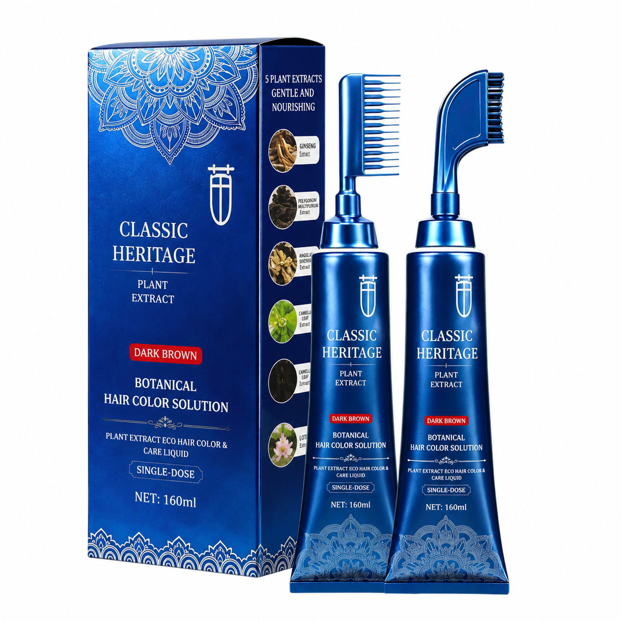 【Gift for Father's Day】Easy Hair Color Comb for Home Use – Just Brush in the Color, No Mixing Needed, Covers Grays