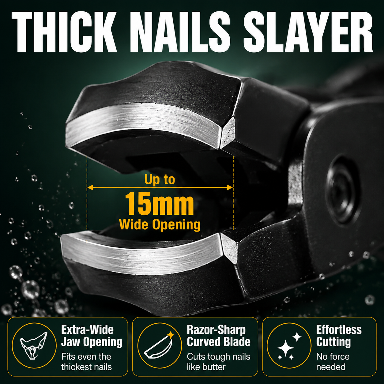 Angled Toenail Clippers for Seniors, Heavy Duty Nail Clippers for Thick Nails, 45° Rotary No-Bend Clipper for Elderly & Arthritis