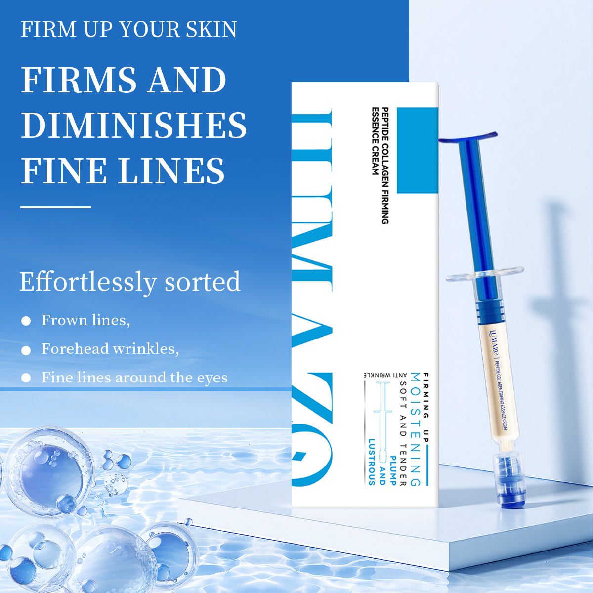Peptide Collagen Anti-Wrinkle Cream | Firms & Restores Elasticity · Diminishes Eye Lines & Nasolabial Folds · Deep Hydration & Moisture Retention