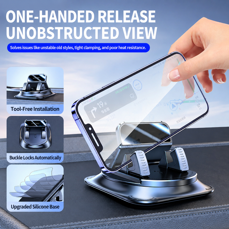 Car center console phone holder, anti-slip car phone holder, dashboard phone support bracket, navigation bracket