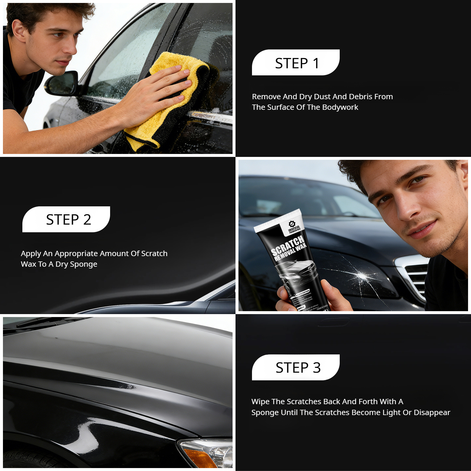 Pack of 2 Automotive coating spray glass brightening stain remover polishing multi-functional refurbishing polish repair