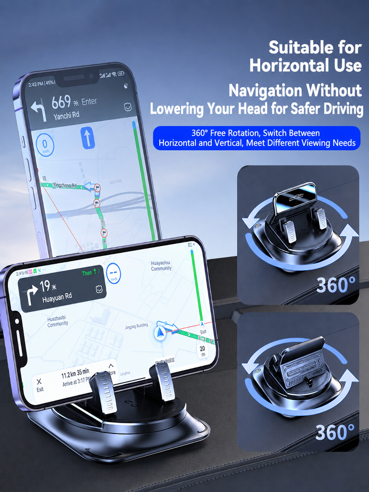Car center console phone holder, anti-slip car phone holder, dashboard phone support bracket, navigation bracket